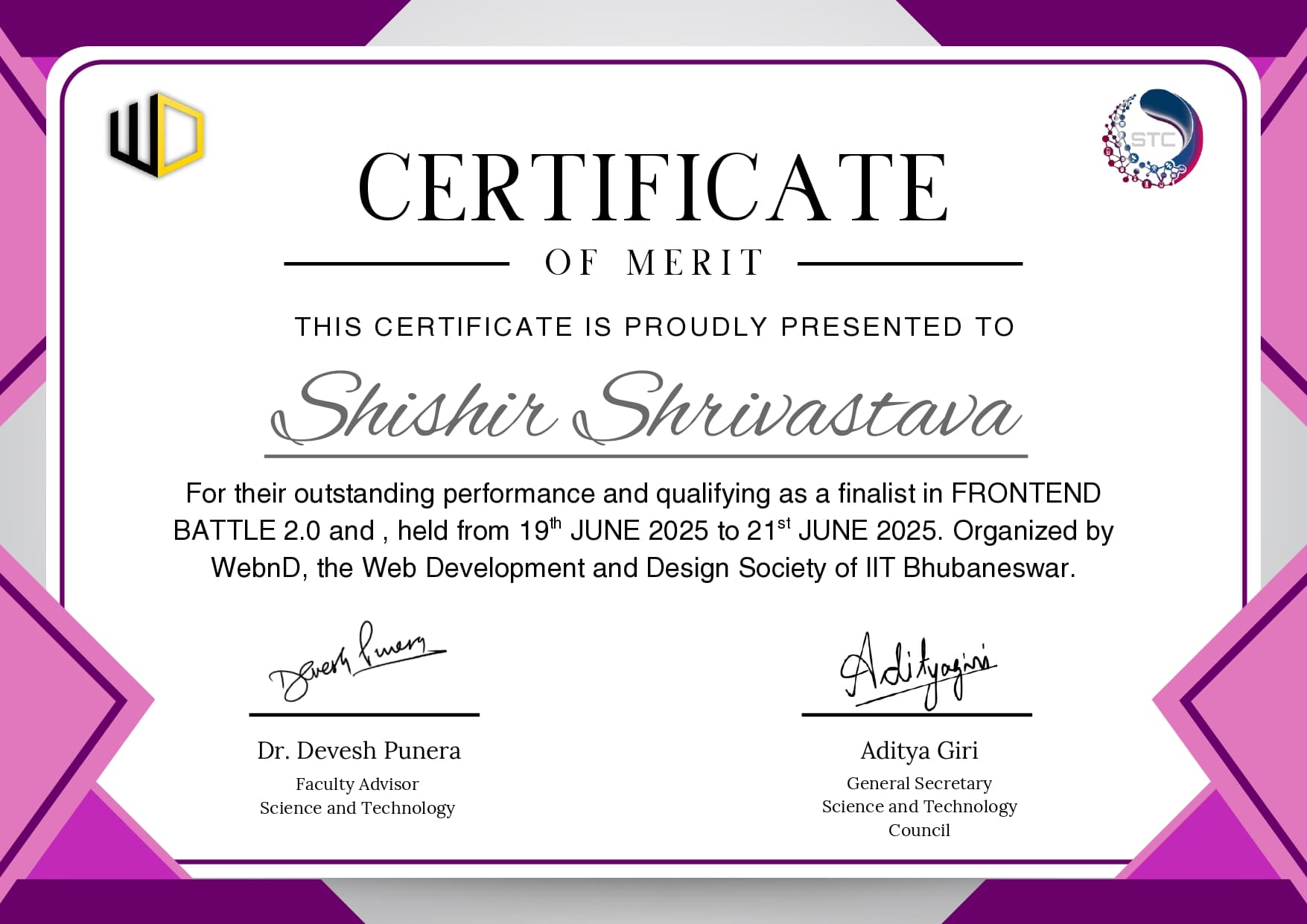 Frontend Battle - Top 90 certificate